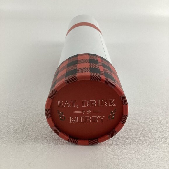 Krumbs Kitchen Holiday Apron Knee Length Front Pocket Eat Drink Be Merry New - Picture 6 of 8